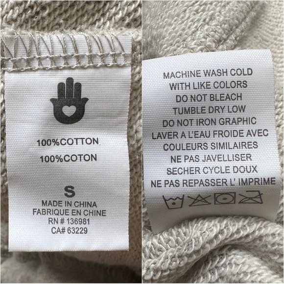 Spiritual Gangster Sweatshirt Canyon Crewneck Pullover Cropped Heather Gray S - Picture 9 of 12